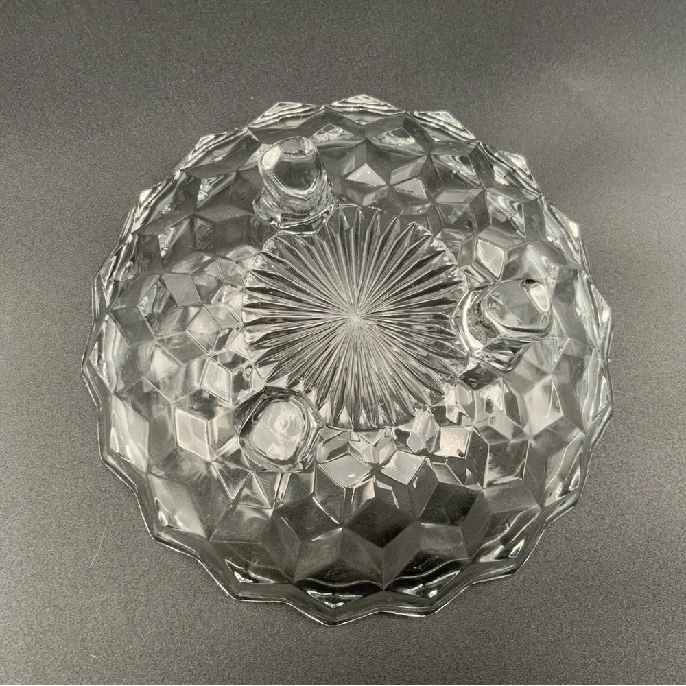 Fostoria Glass American 3-Toed Footed 7" Round Bon Bon Candy Dish Bowl Vintage - Picture 4 of 5